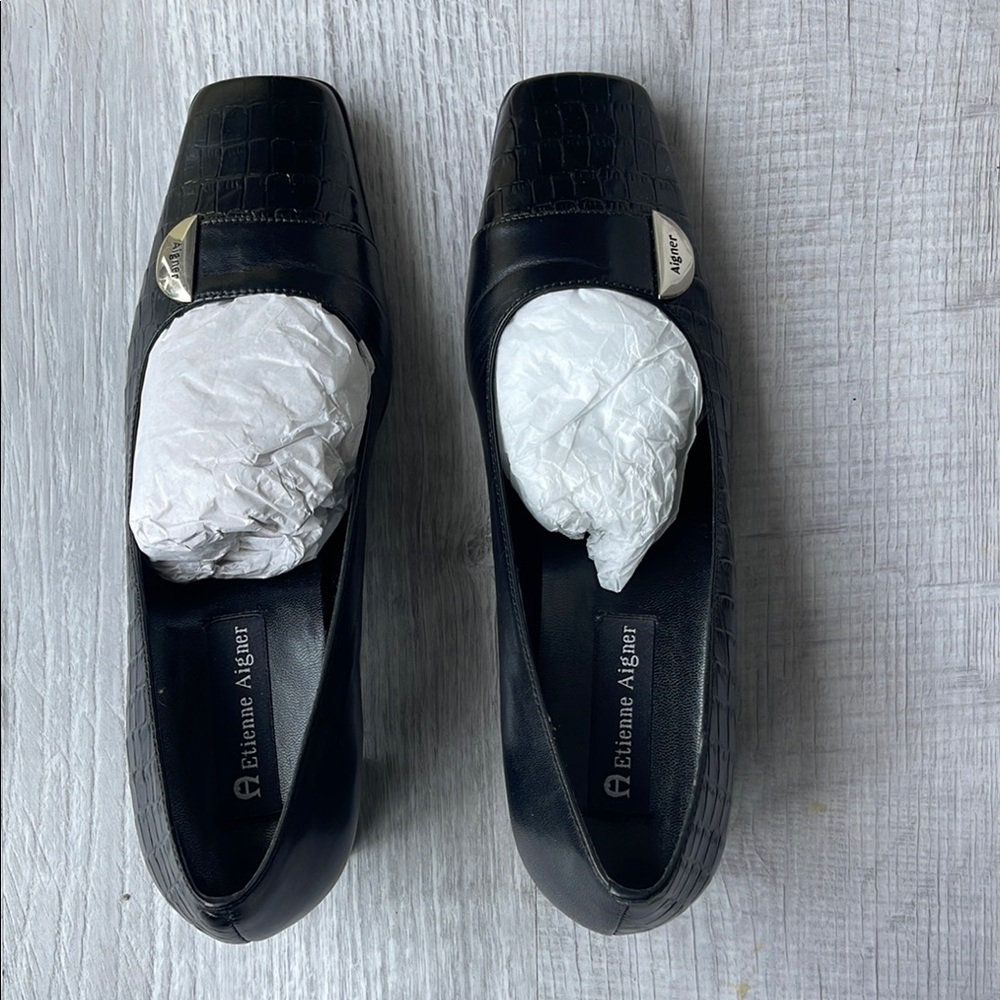 Elegant Black Women's Shoes by Etienne Aigner, 9W.